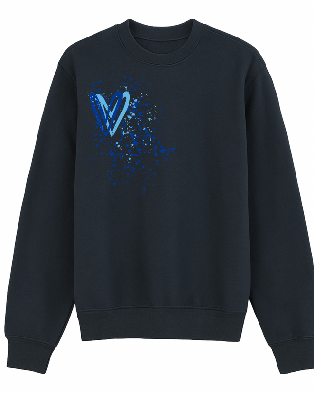 Royal Blue Heart Printed Sweatshirt Kids