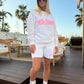 Miss Runway Bubble Sweatshirt White/Pink