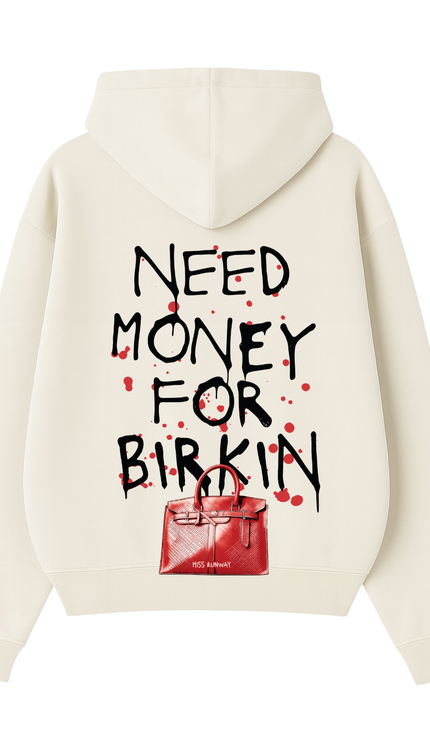 Need Money For Bags Red Hoodie – adult printed hoodie by Miss Runway