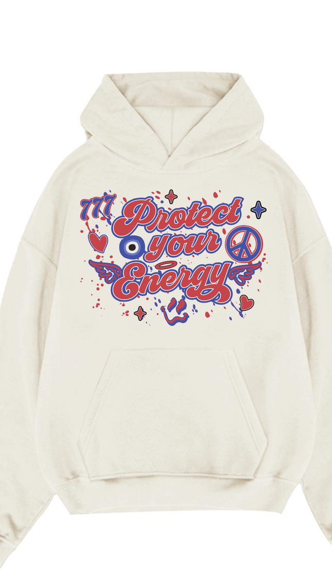 Blue/Red Protect Your Energy Hoodie by Miss Runway – image 2