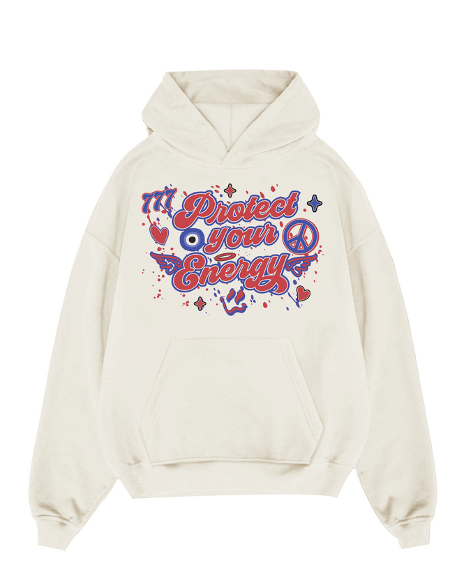 Blue/Red Protect Your Energy Hoodie Adults