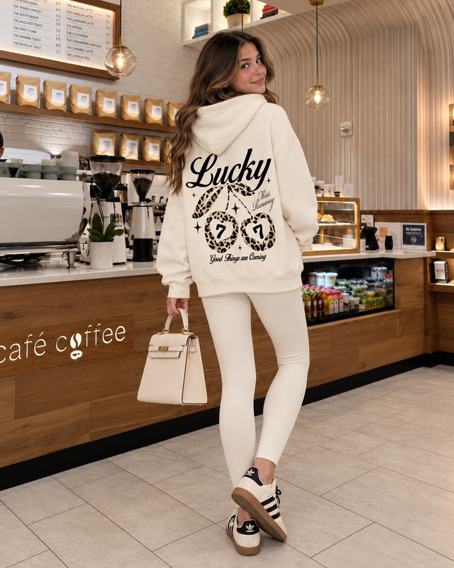 Lucky 7 Hoodie Ecru Kids
