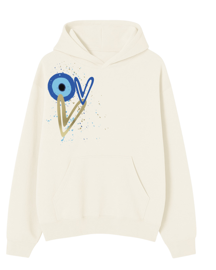 11:11 Gold Heart Evil Eye Heart Hoodie