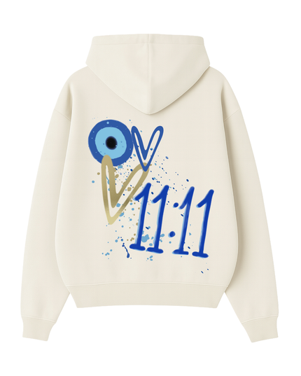 11:11 Gold Heart Evil Eye Heart Hoodie