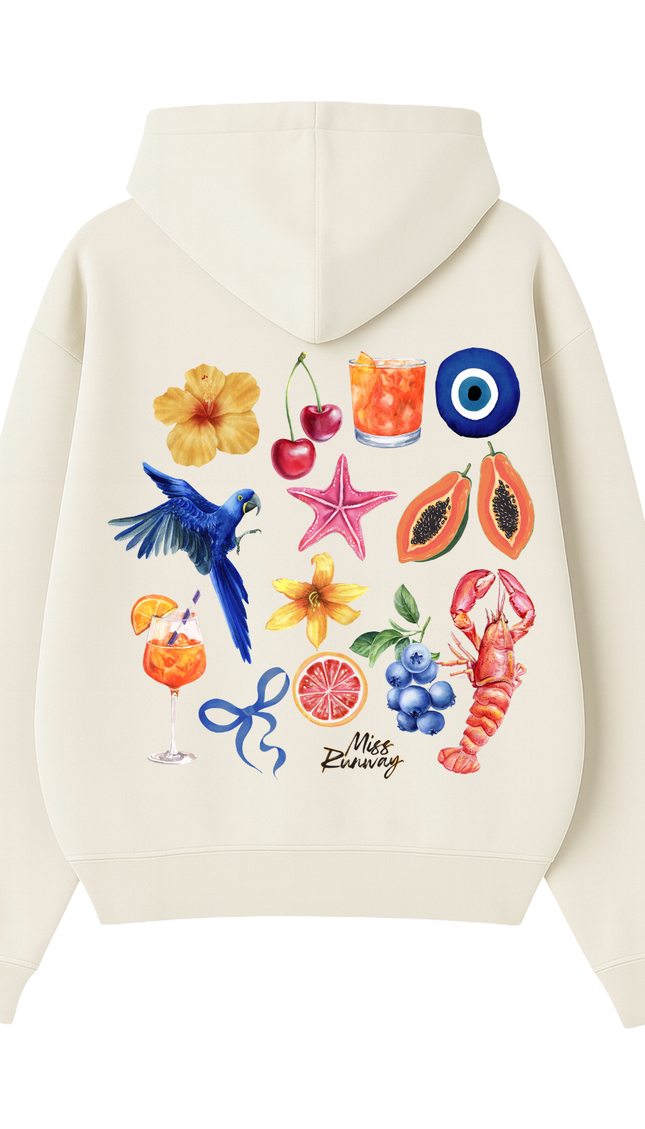 Summer Splash Printed Hoodie – adult printed hoodie by Miss Runway