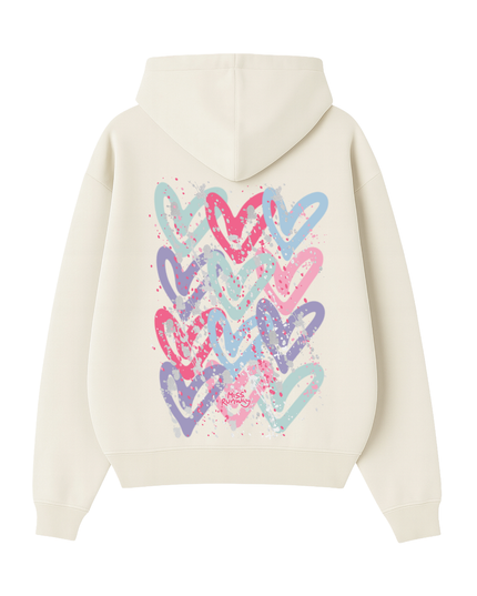Multi Colour Heart Printed Hoodie
