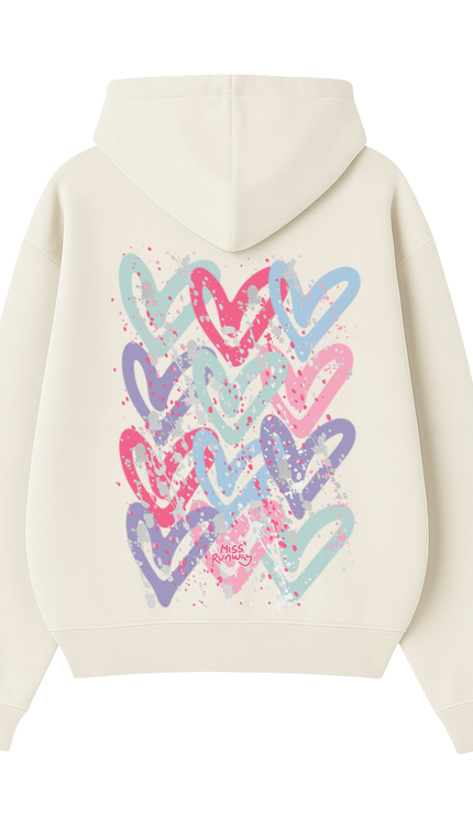 Multi Colour Heart Printed Hoodie – adult printed hoodie by Miss Runway