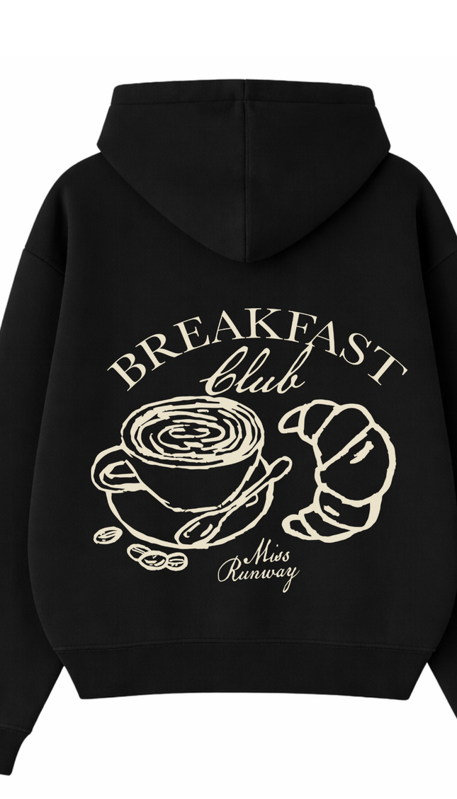 Breakfast Club Line Art Hoodie – adult printed hoodie by Miss Runway