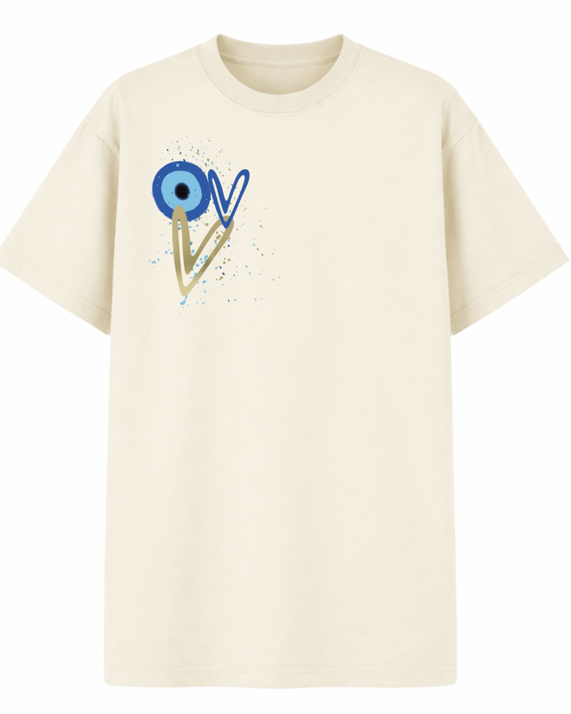 Gold Heart Evil Eye 11:11 Printed T-shirt Kids