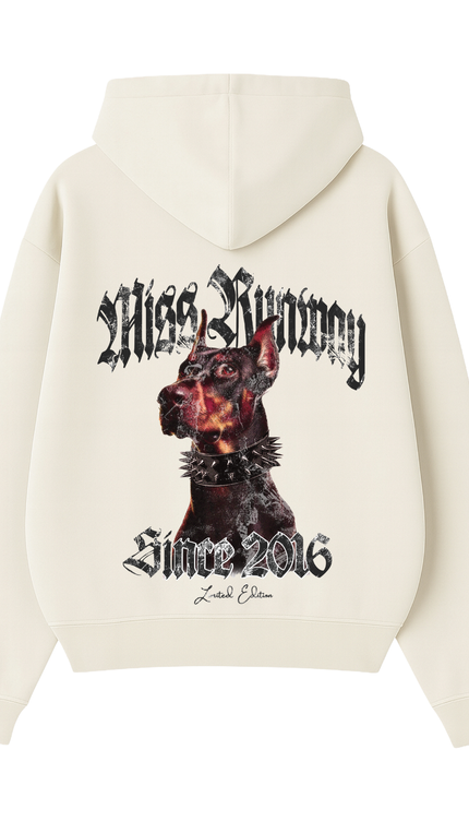 Miss Runway Doberman Hoodie – adult printed hoodie by Miss Runway