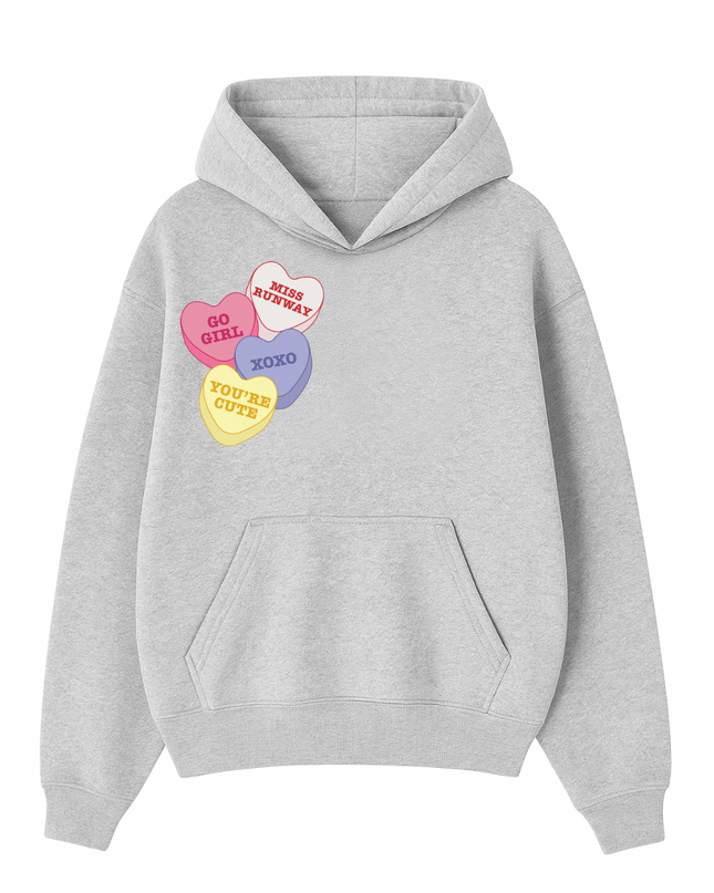 Miss Runway Love Heart Hoodie Adults