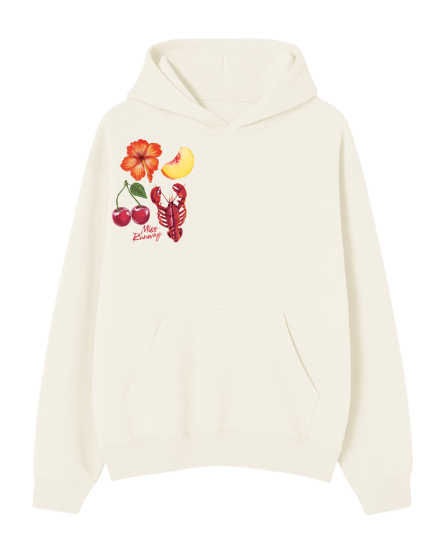 Cherry Lobster Printed Hoodie
