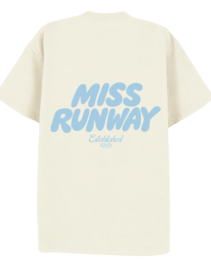 Miss Runway Established Blue Printed T-Shirt Kids