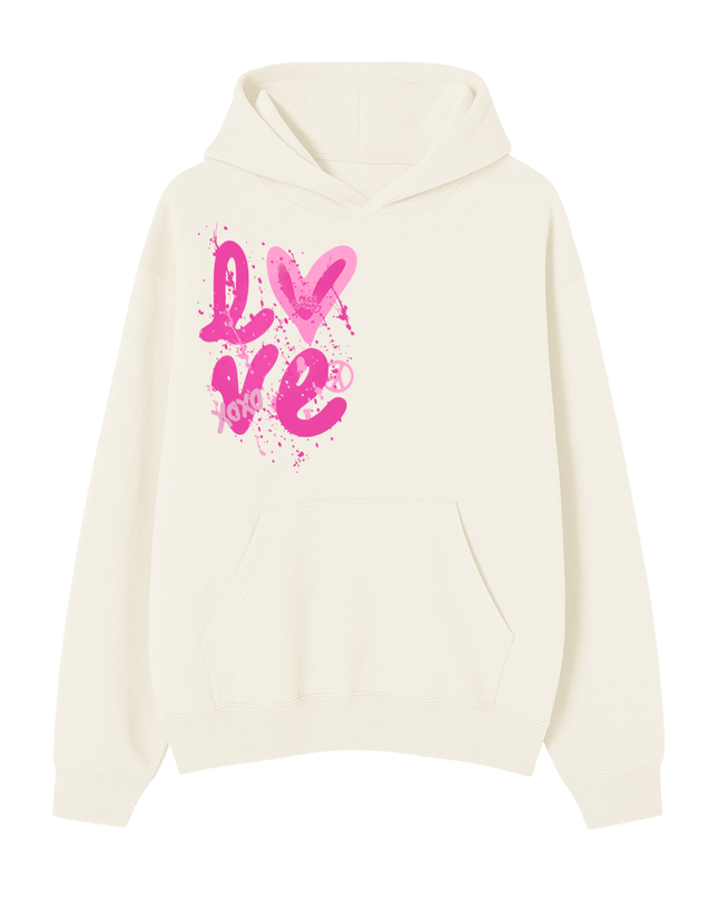 Love Printed Hoodie Kids