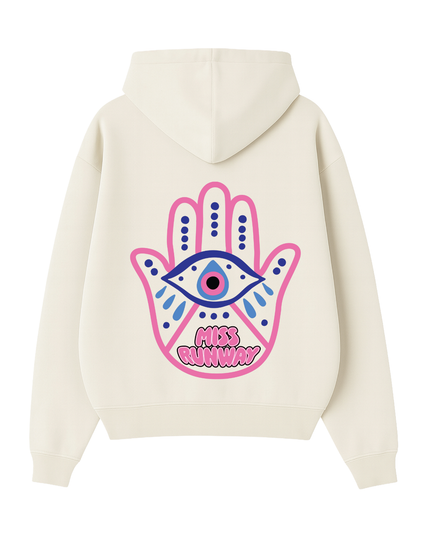 Pink Hamsa Hand Hoodie Kids