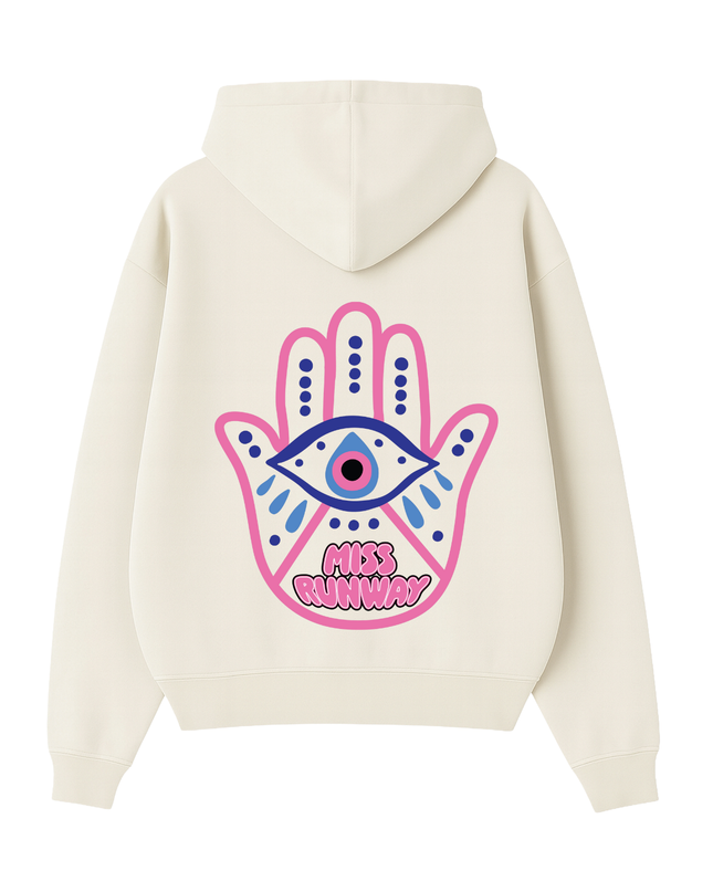 Pink Hamsa Hand Hoodie Kids