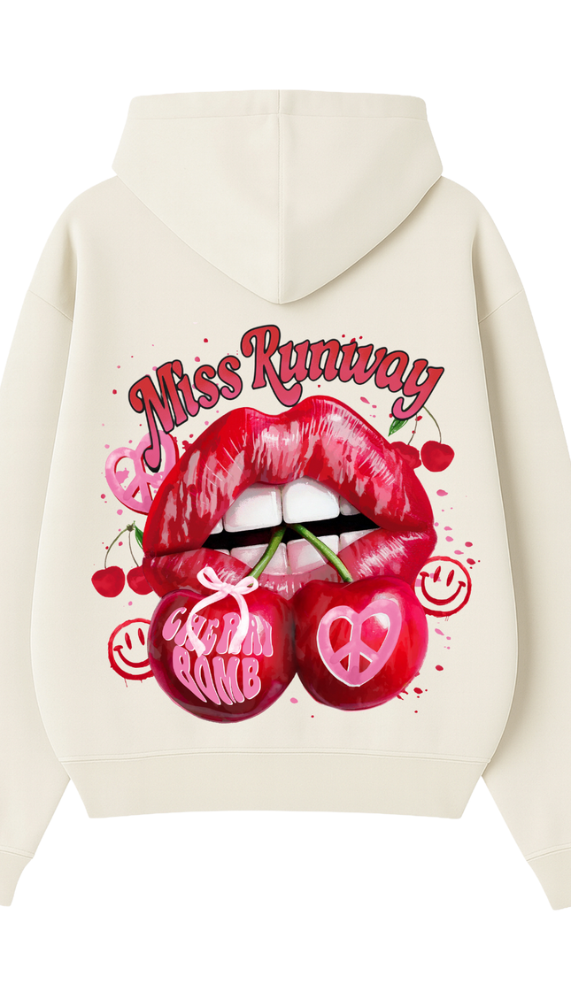 Cherry Lips Hoodie – adult printed hoodie by Miss Runway
