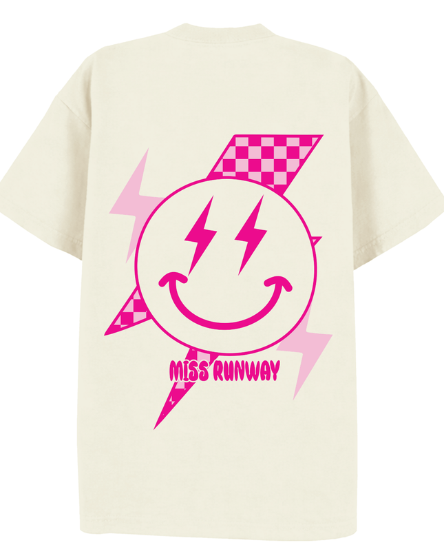 Smiley Bolt Printed T-Shirt Kids