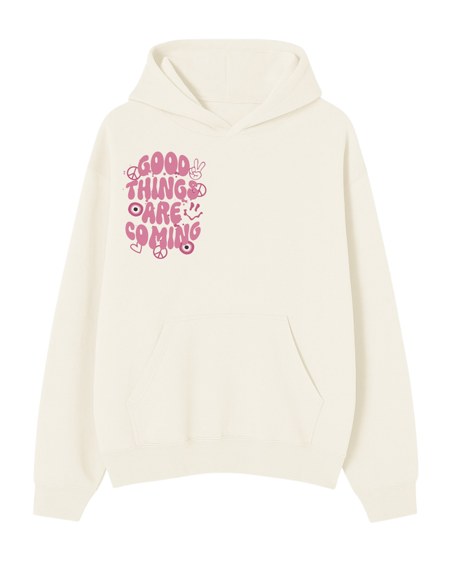 Good Things Are Coming Printed Hoodie