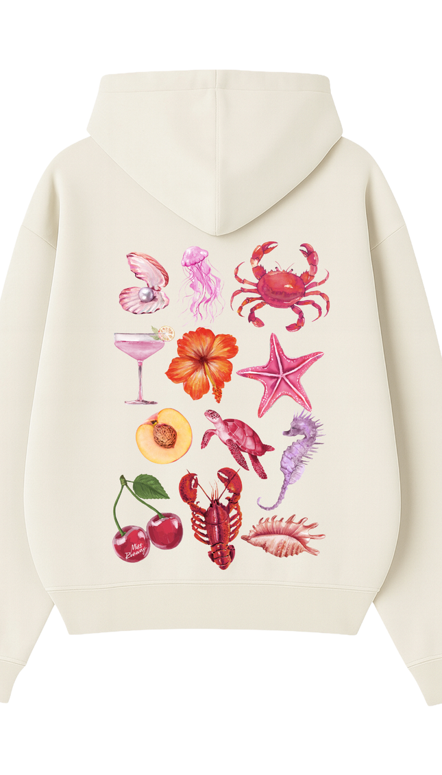 Cherry Lobster Printed Hoodie – adult printed hoodie by Miss Runway