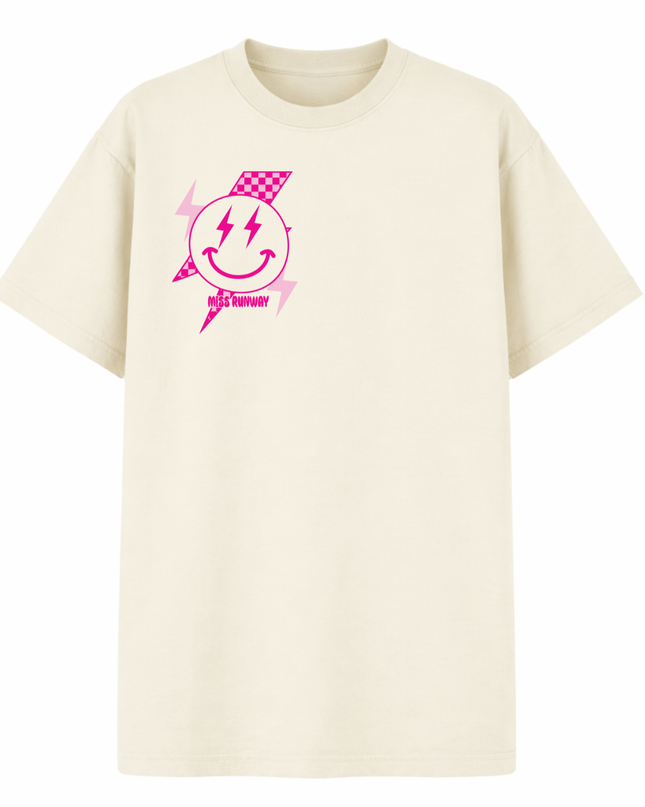 Smiley Bolt Printed T-Shirt Kids