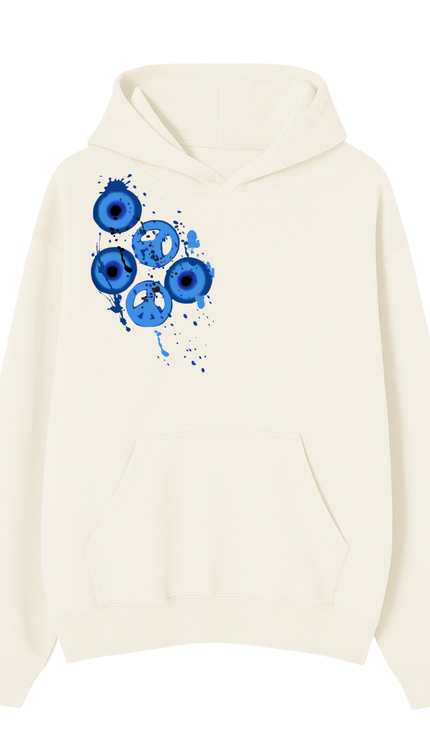 Peace, Evil Eyes Printed Hoodie by Miss Runway – image 2