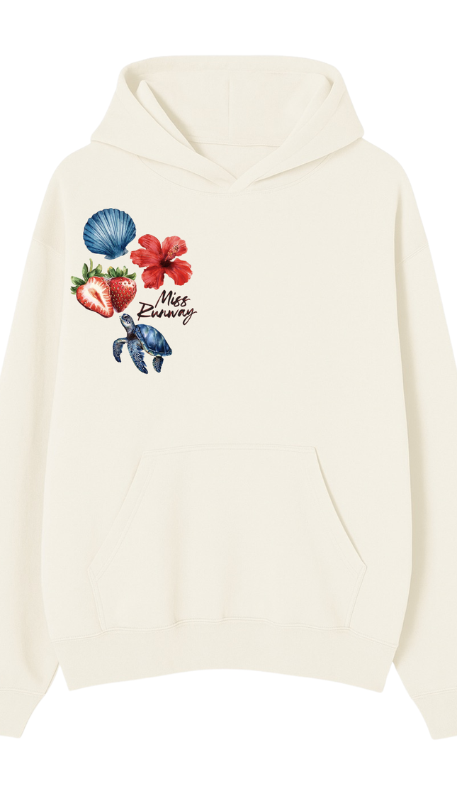 Strawberry Sunshine Printed Hoodie by Miss Runway – image 2