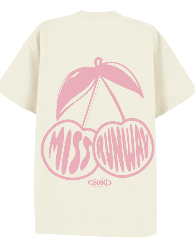 Miss Runway Cherry Printed T-Shirt Kids