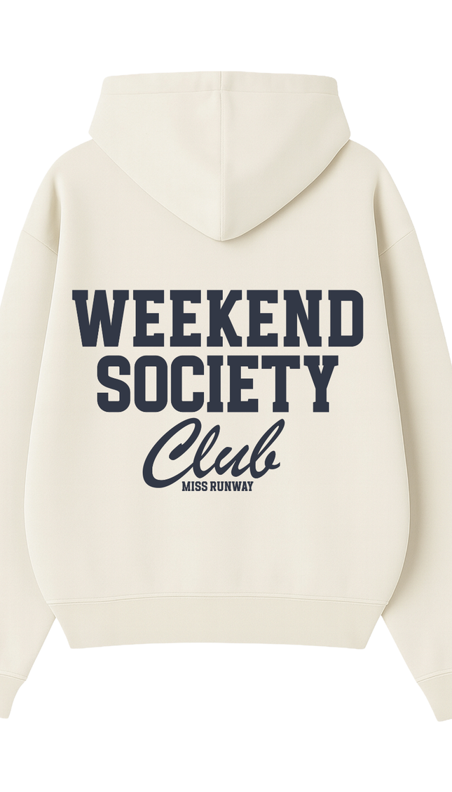 Weekend Society Hoodie – adult printed hoodie by Miss Runway