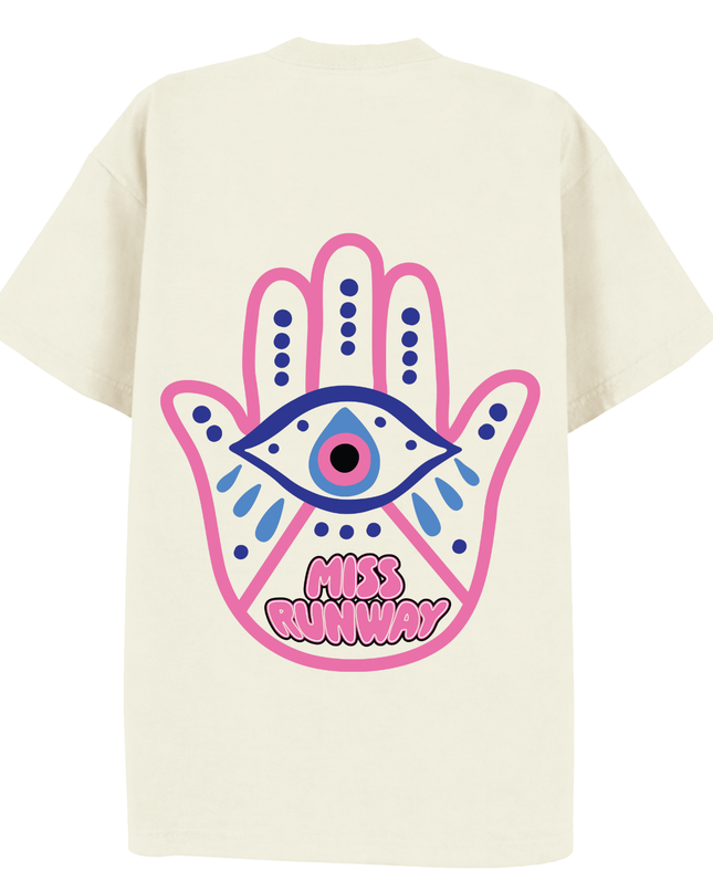 Hamsa Hand Pink Printed T-Shirt Kids
