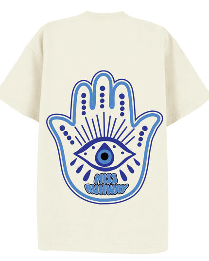 Hamsa Hand Blue Printed T-Shirt Kids
