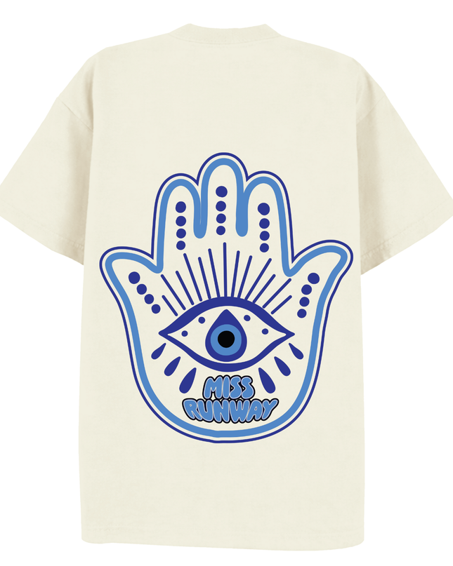 Hamsa Hand Blue Printed T-Shirt Kids
