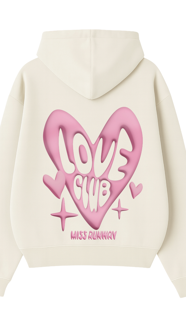 Love Club Hoodie – adult printed hoodie by Miss Runway