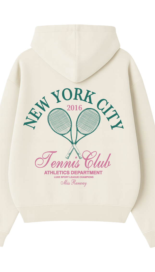 New York City Tennis Club Hoodie – adult printed hoodie by Miss Runway