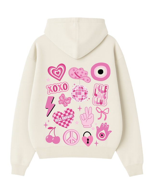 XOXO Self Love Club Disco Hoodie