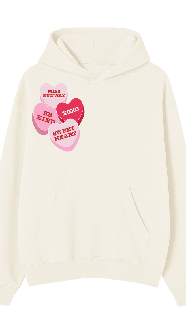 Miss Runway Love Hearts Pink/Red Hoodie by Miss Runway – image 2