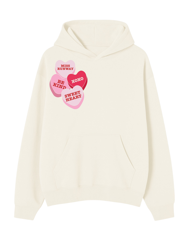 Miss Runway Love Hearts Pink/Red Hoodie