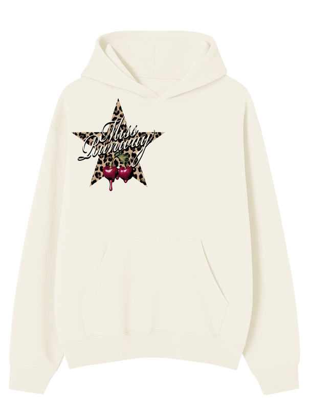 Miss Runway Leopard Star Hoodie Kids