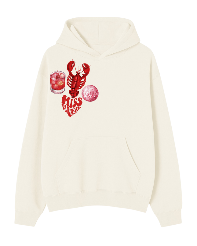 Disco Lobster Printed Hoodie