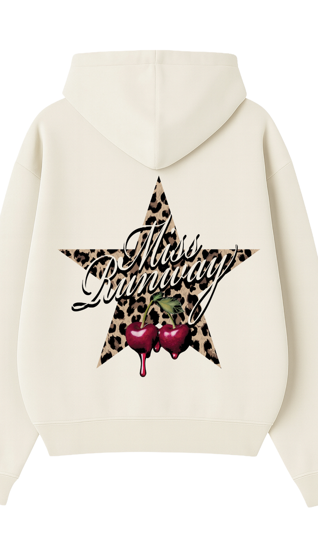 Miss Runway Leopard Star Hoodie – adult printed hoodie by Miss Runway