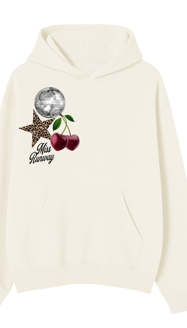 Leopard Star, Cherry, Lips Hoodie by Miss Runway – image 2