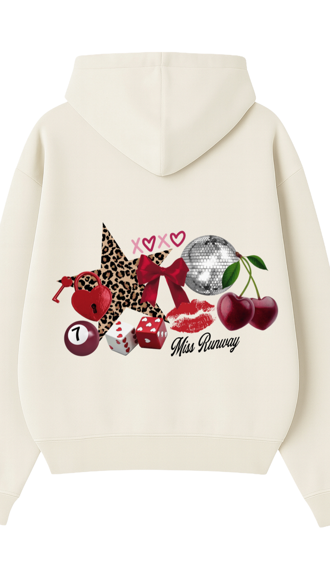 Leopard Star, Cherry, Lips Hoodie – adult printed hoodie by Miss Runway