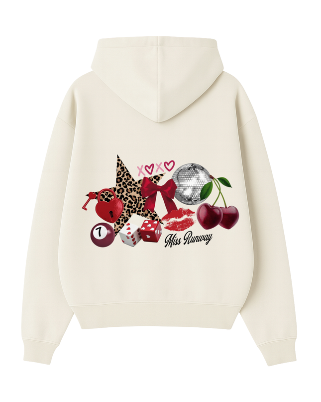 Leopard Star, Cherry, Lips Hoodie