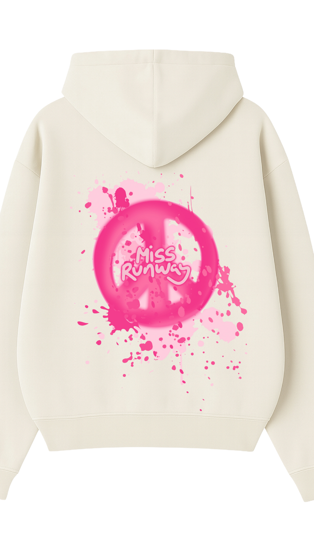 Miss Runway Peace Hoodie – adult printed hoodie by Miss Runway