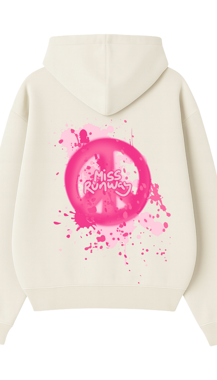 Miss Runway Peace Hoodie – adult printed hoodie by Miss Runway