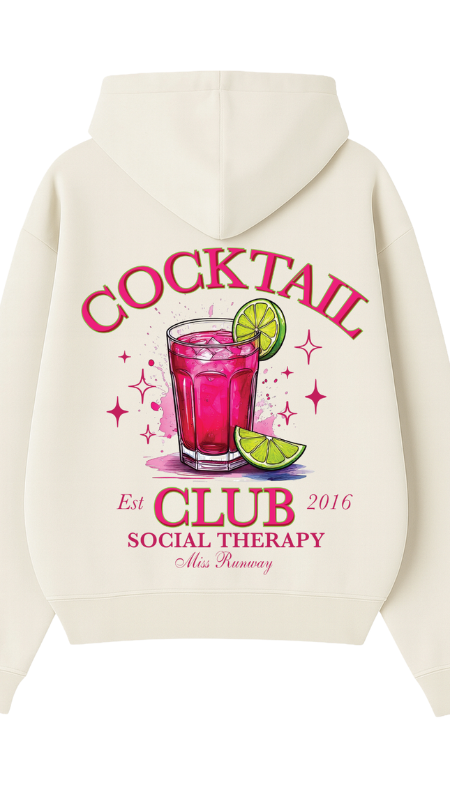Cocktail Club Hoodie – adult printed hoodie by Miss Runway