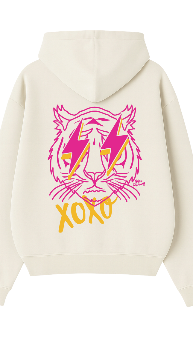 XOXO Tiger Hoodie – adult printed hoodie by Miss Runway