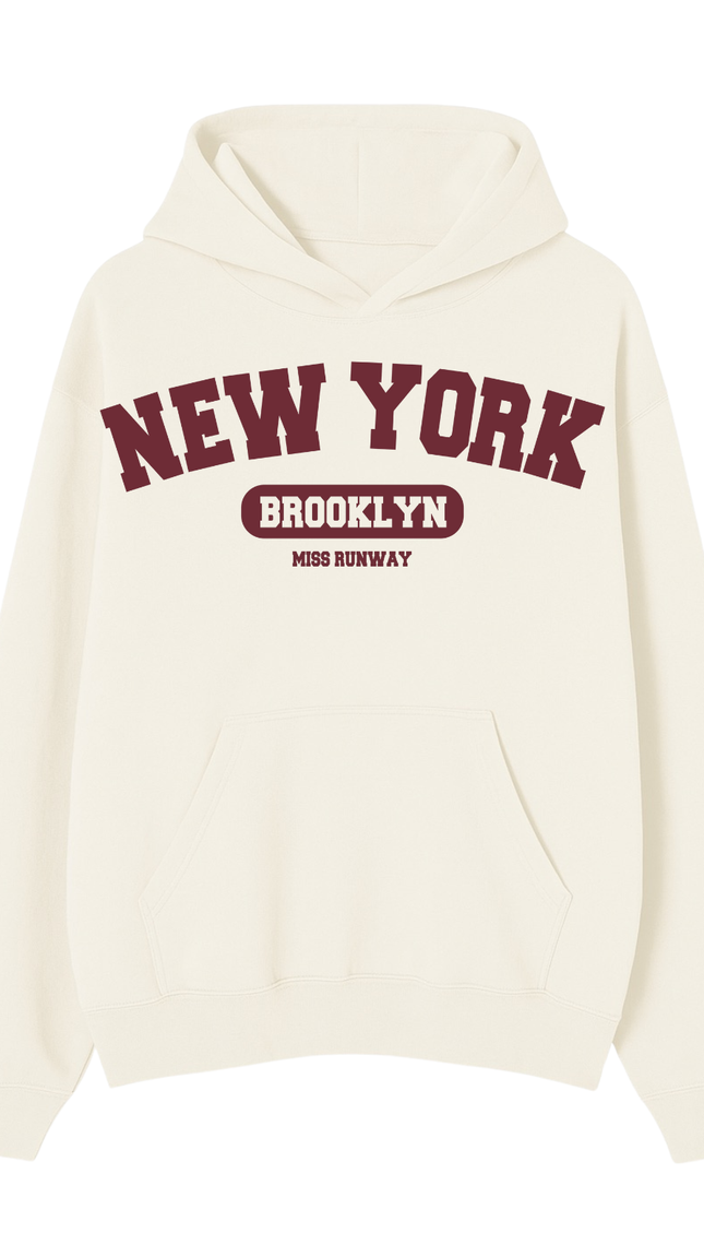 New York Brooklyn Hoodie – adult printed hoodie by Miss Runway