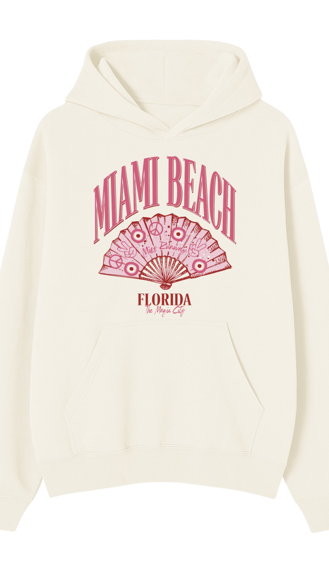 MIAMI Beach Printed Hoodie – adult printed hoodie by Miss Runway