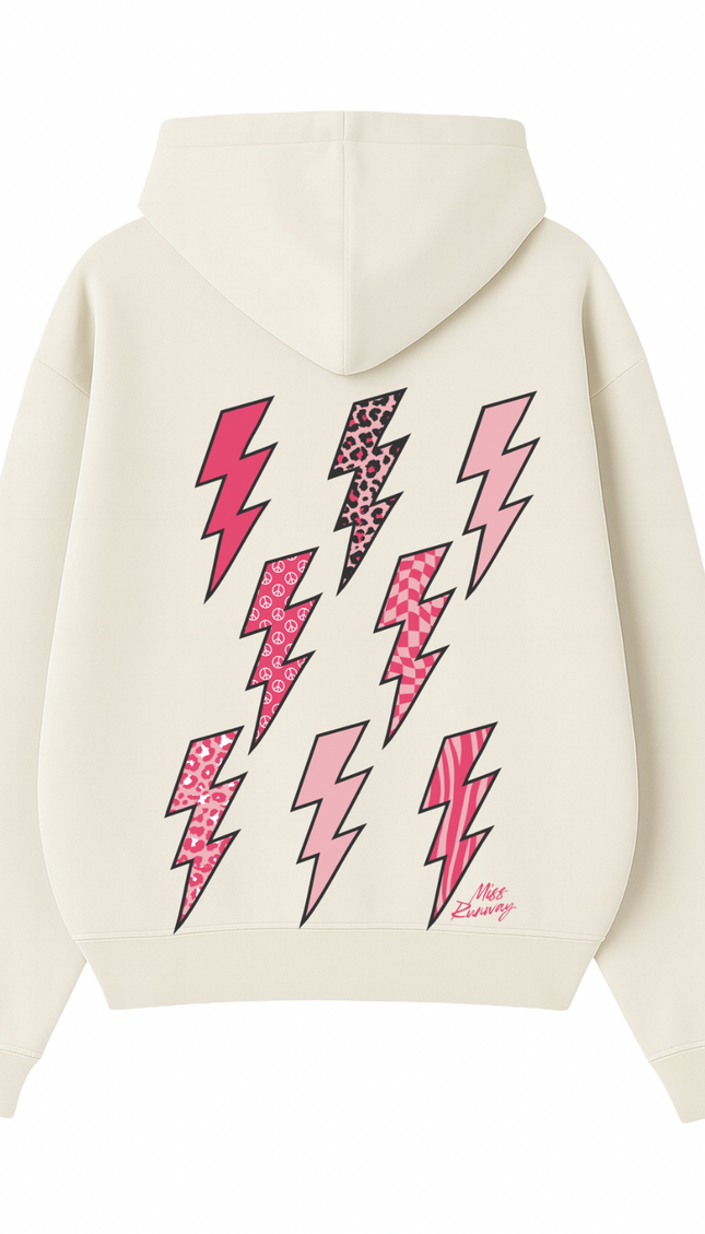 Lightning Bolt Printed Hoodie – adult printed hoodie by Miss Runway
